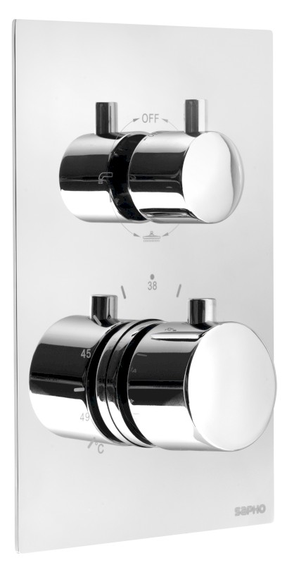 KIMURA podomítková sprchová termostatická baterie, box, 3 výstupy, chrom KU683
