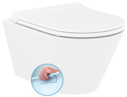 AVVA závěsná WC mísa, Rimless, 35,5x53cm, bílá 100314