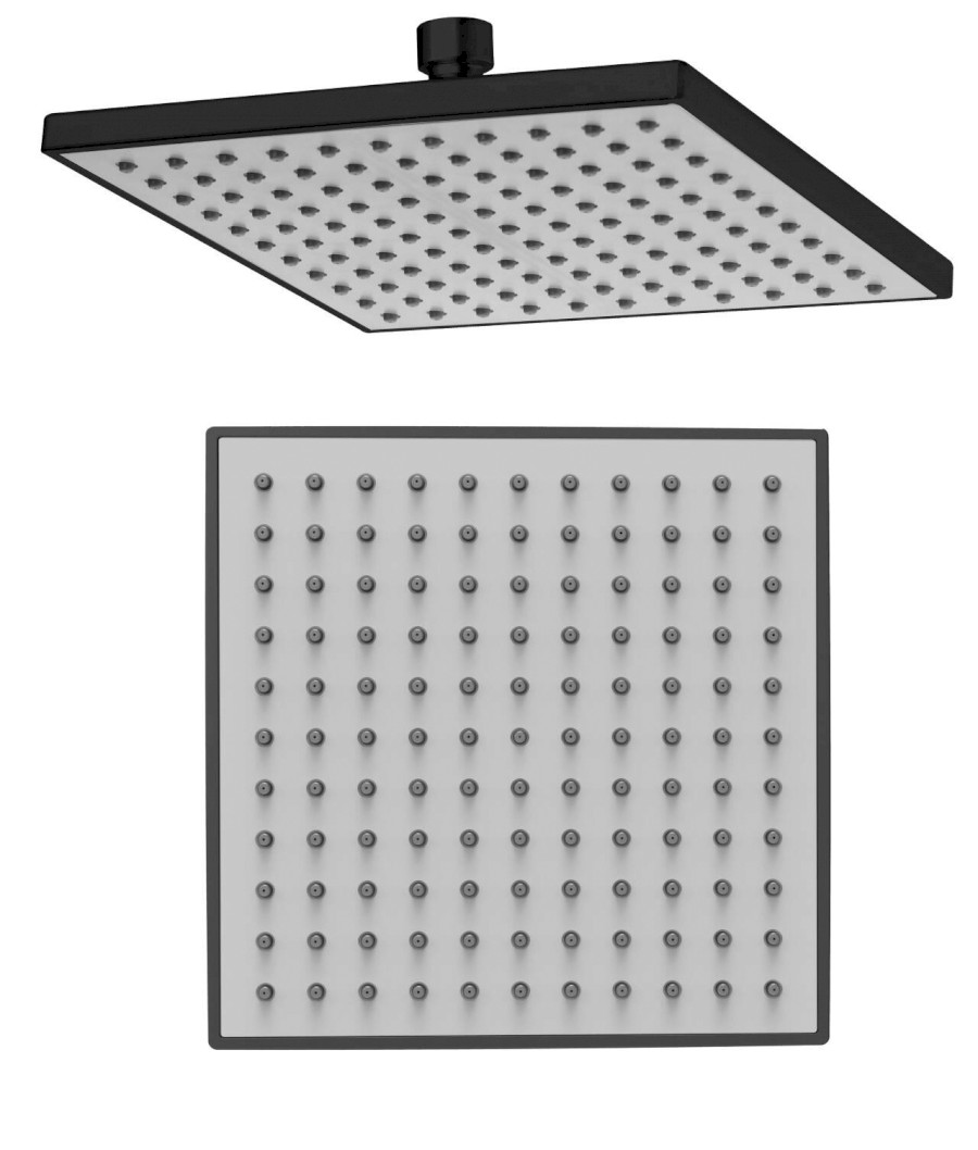 Hlavová sprcha, 200x200mm, ABS/černá mat SC164B