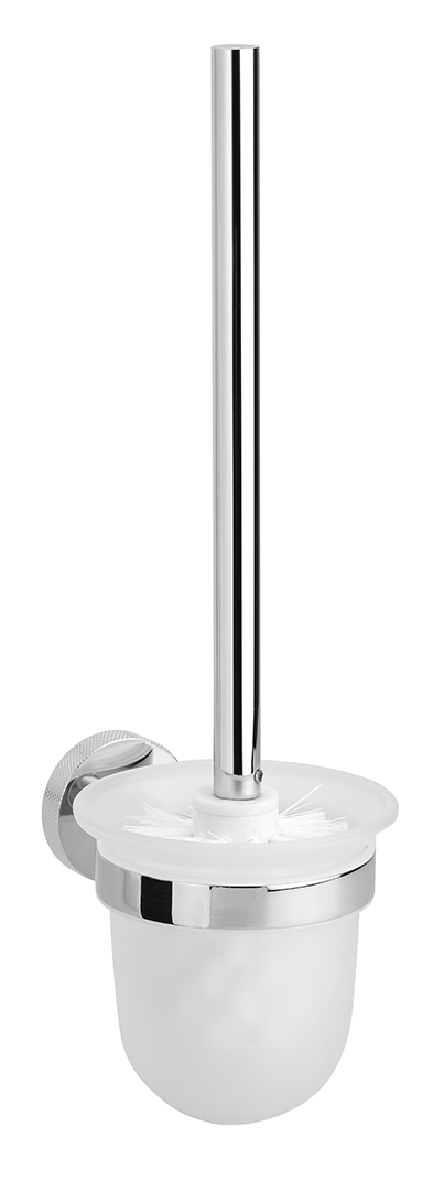 WS008 (56791) LARISSA WC štětka závěsná, mléčné sklo, chrom WS008