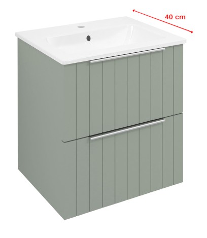 CIRASA STRIP umyvadlová skříňka 48x54x39cm, verde CR492-4444S