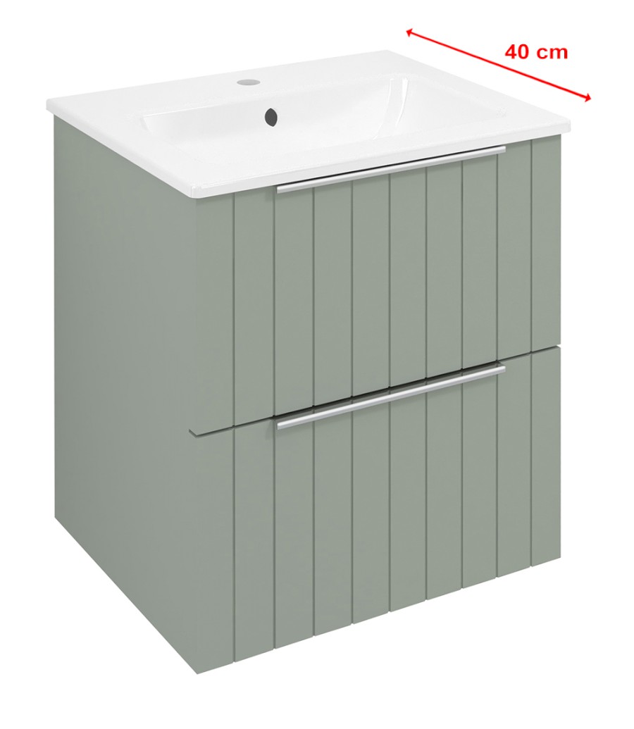 CR492-4444S (54862) CIRASA STRIP umyvadlová skříňka 48x54x39cm, verde CR492-4444S