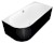 ASTRA R MONOLITH asymetrická vana 160x75x60cm, bílá/černá 34611MB