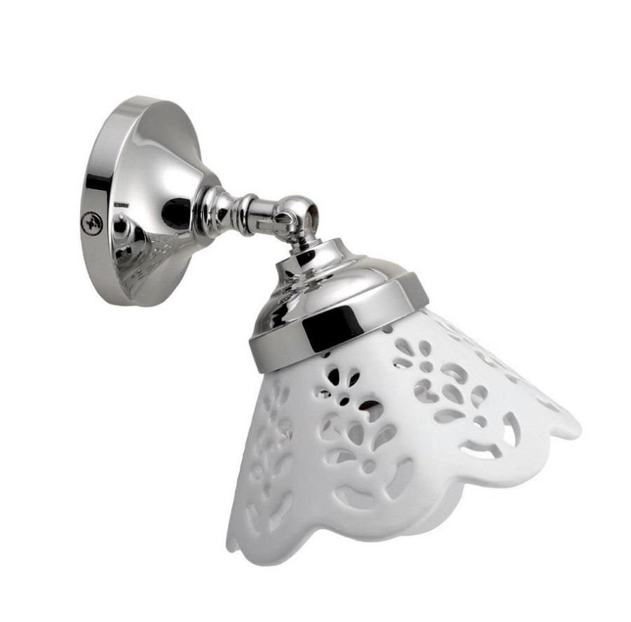 TRAPANI svítidlo E14 40W, 230V, IP21, keramické stínítko, chrom MC026