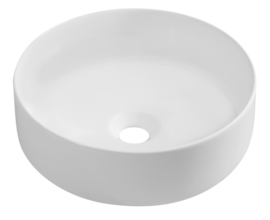 10NF65036-2L (51100) INFINITY ROUND keramické umyvadlo na desku, průměr 36cm, bílá mat 10NF65036-2L