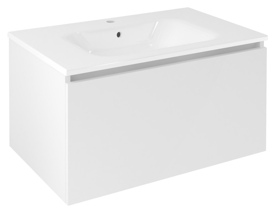 LE080-3131 (54926) LOREA umyvadlová skříňka 80x44x51,2cm, 1x zásuvka, bílá mat LE080-3131
