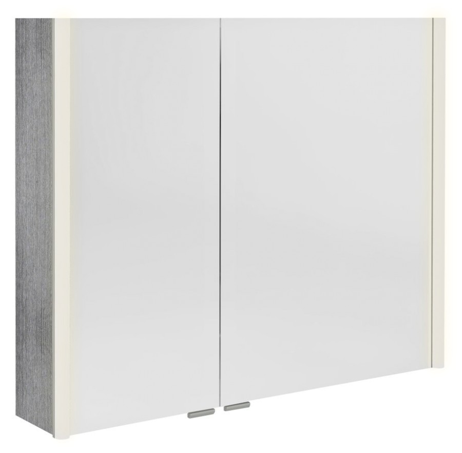 ALIX galerka s LED osvětlením 86x70x17,5cm, dub stříbrný AX186-0011