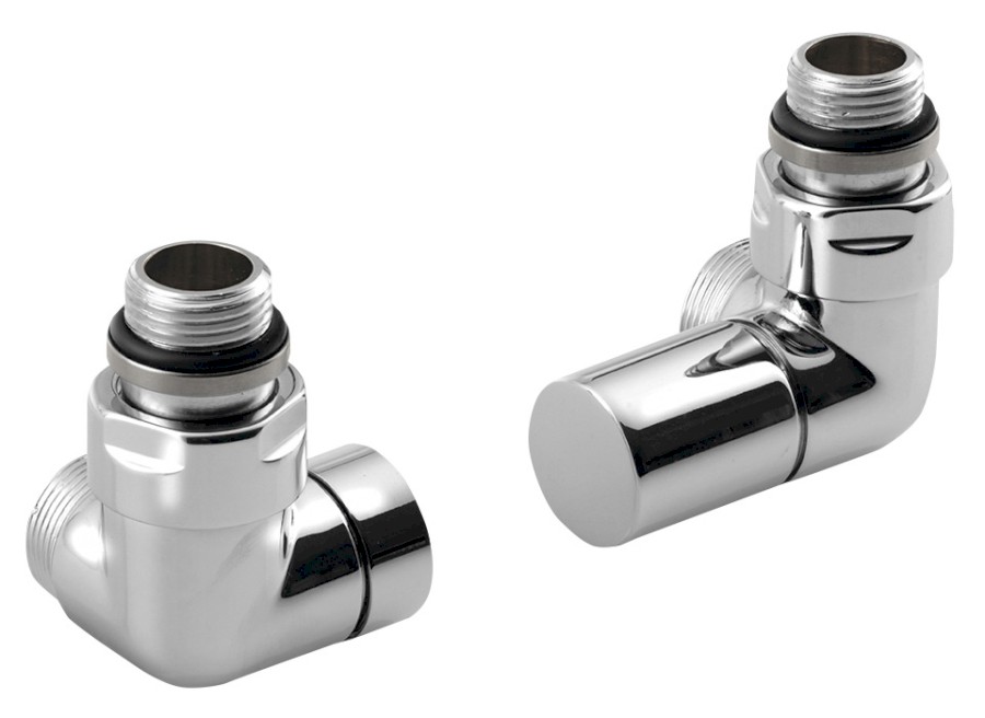 CORNER SIMPLY připojovací sada ventilů triaxiální, pravé provedení, chrom CP130S
