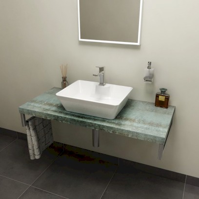 AVICE deska pod umyvadlo 70x50cm, tl.5cm, aquamarine AV076
