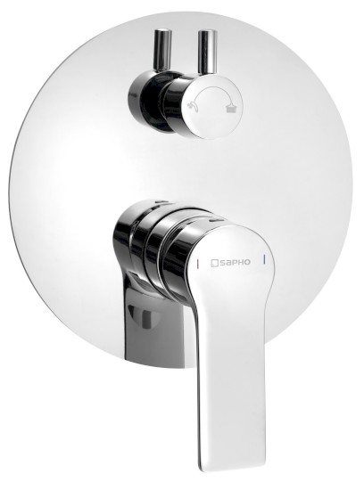 PAX podomítková sprchová baterie, 2 výstupy, otočný přepínač, chrom XA43
