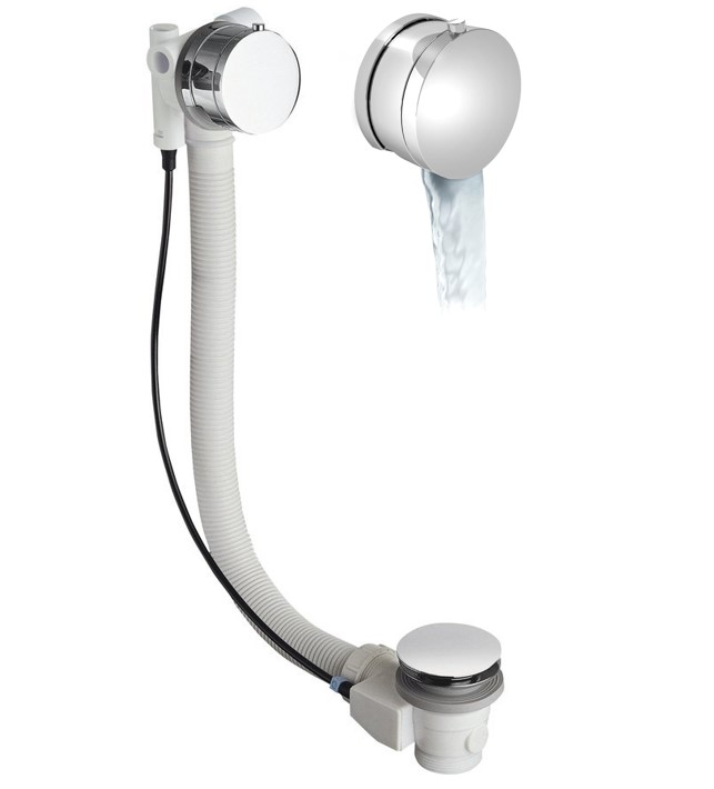 Vanová souprava s napouštěním, bovden, délka 575mm, zátka 72mm, chrom 71684