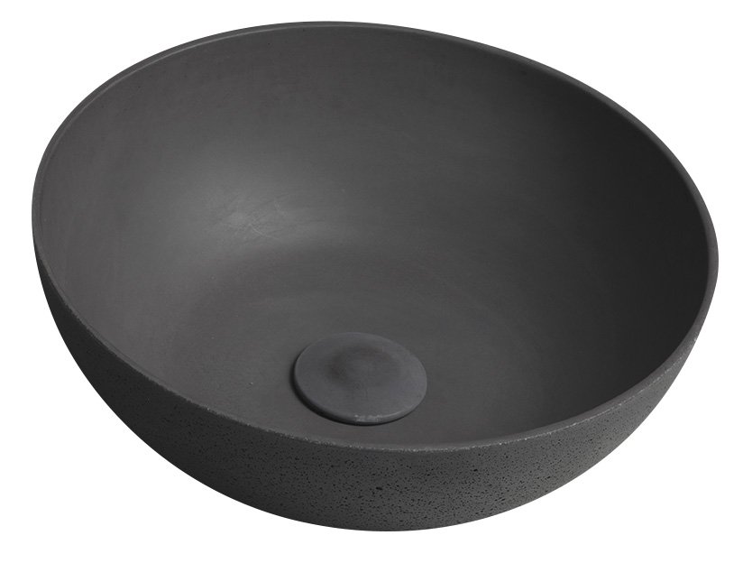FORMIGO betonové umyvadlo na desku, Ø 39cm, antracit mat FG316