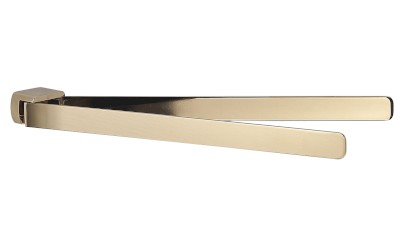 PIRENEI dvojitý držák ručníků otočný 350mm, zlato PI2387