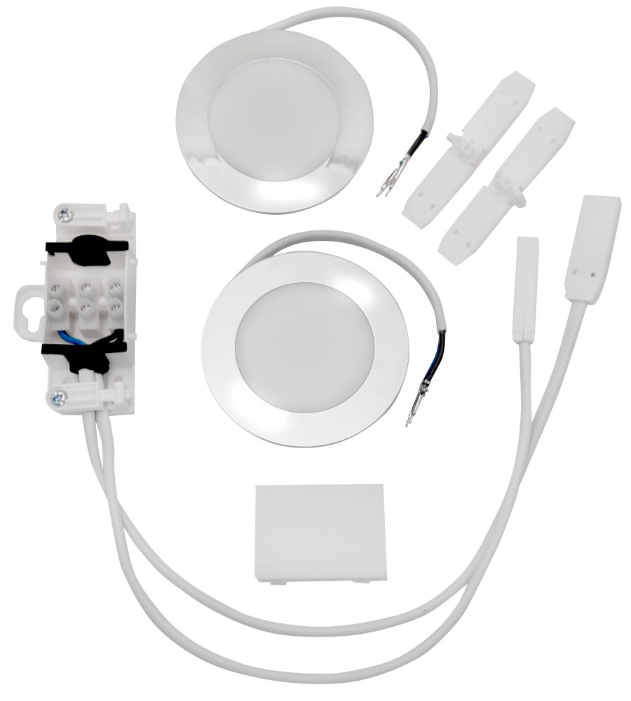 Sada LED osvětlení 2x2W, 4000K, 230V pro galerky KORIN, KAWA, ZOJA/KERAMIA FRESH NC-P023-KS