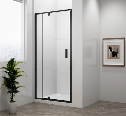 EASY BLACK sprchové dveře otočné 880-1020mm, čiré sklo EL1715B