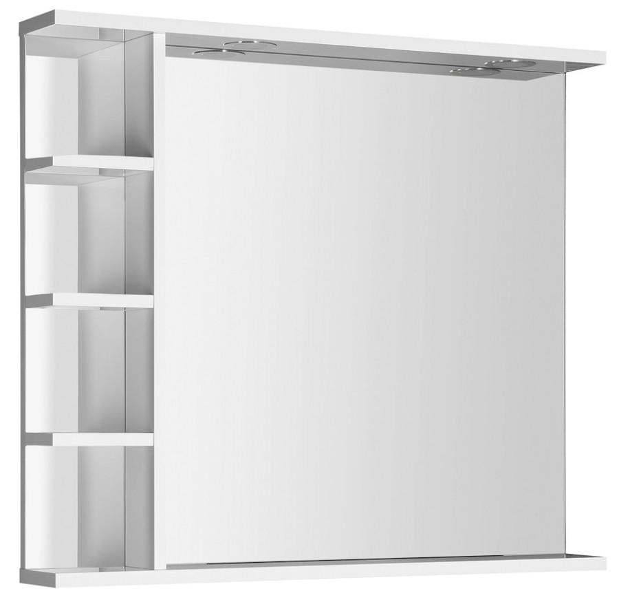 KORIN zrcadlo s LED osvětlením a policemi 80x70x12cm KO350