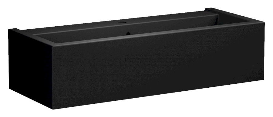 574331 (62076) KANAAL keramické umyvadlo 100x40cm, černá mat 574331