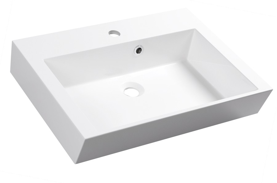ORINOKO umyvadlo, litý mramor, 60x45cm, bílá OR060