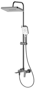 FY690GM (60721) FLERY sprchový sloup s pákovou baterií, otočné ramínko, gun metal FY690GM