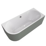 VIVA R MONOLITH asymetrická vana 180x75x60cm, bílá/verde 72129M.44