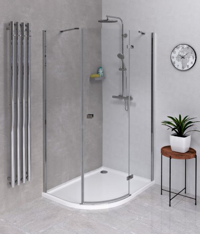 FORTIS čtvrtkruhová sprchová zástěna 1000x900x2000, pravá FL5090R