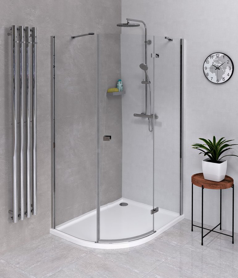 FORTIS čtvrtkruhová sprchová zástěna 1000x900x2000, pravá FL5090R