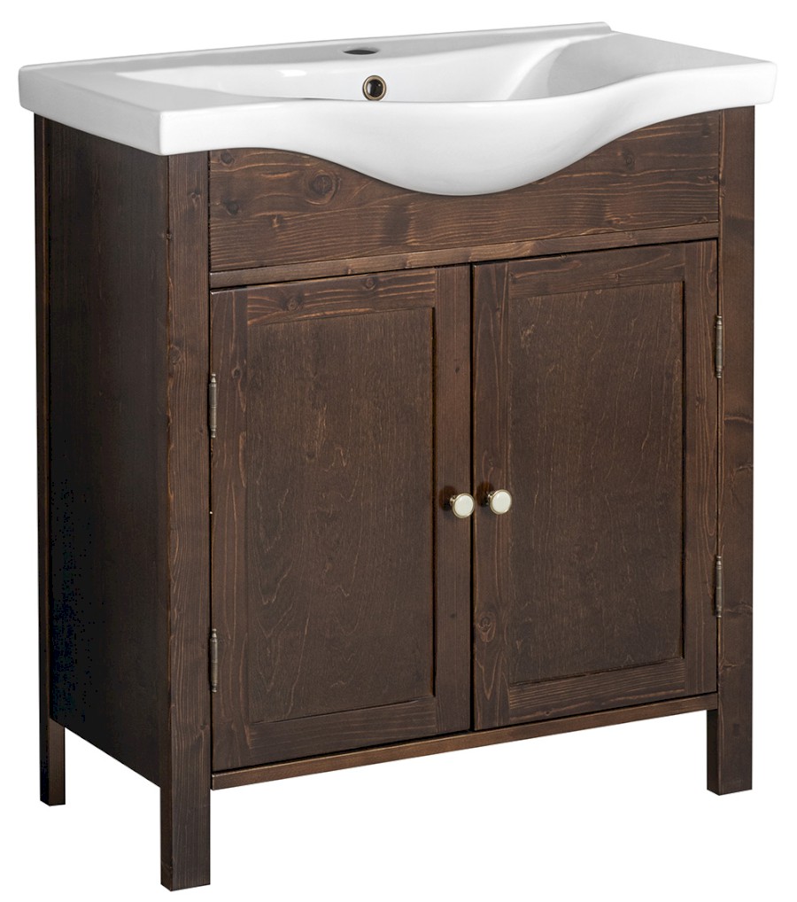 AB8040 (52796) AMBRA umyvadlová skříňka 75,5x82x34,5cm, mořený smrk AB8040