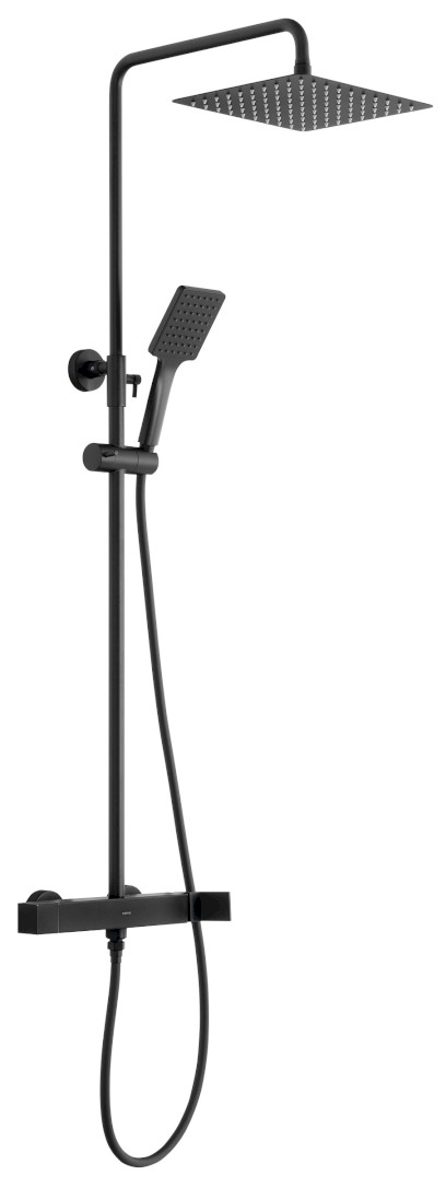 CUBEMIX sprchový sloup s pákovou baterií, černá mat CM139B