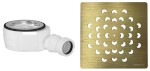 Vaničkový sifon, průměr otvoru 90 mm, DN40, krytka zlato KSM104G-SN90