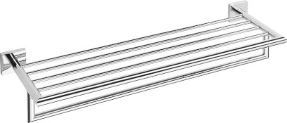 X-SQUARE polička na ručníky s hrazdou 650x110x215mm, chrom XQ601