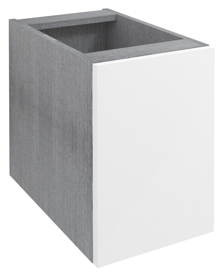 WA030-3011 (59773) WAVE skříňka spodní dvířková 30x45x47,8cm, pravá/levá, bílá/dub stříbrný WA030-3011