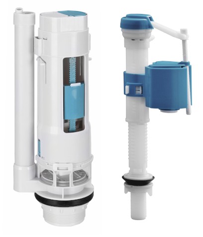 Splachovací souprava s DUAL tlačítkem 49mm, spodní napouštění 1/2