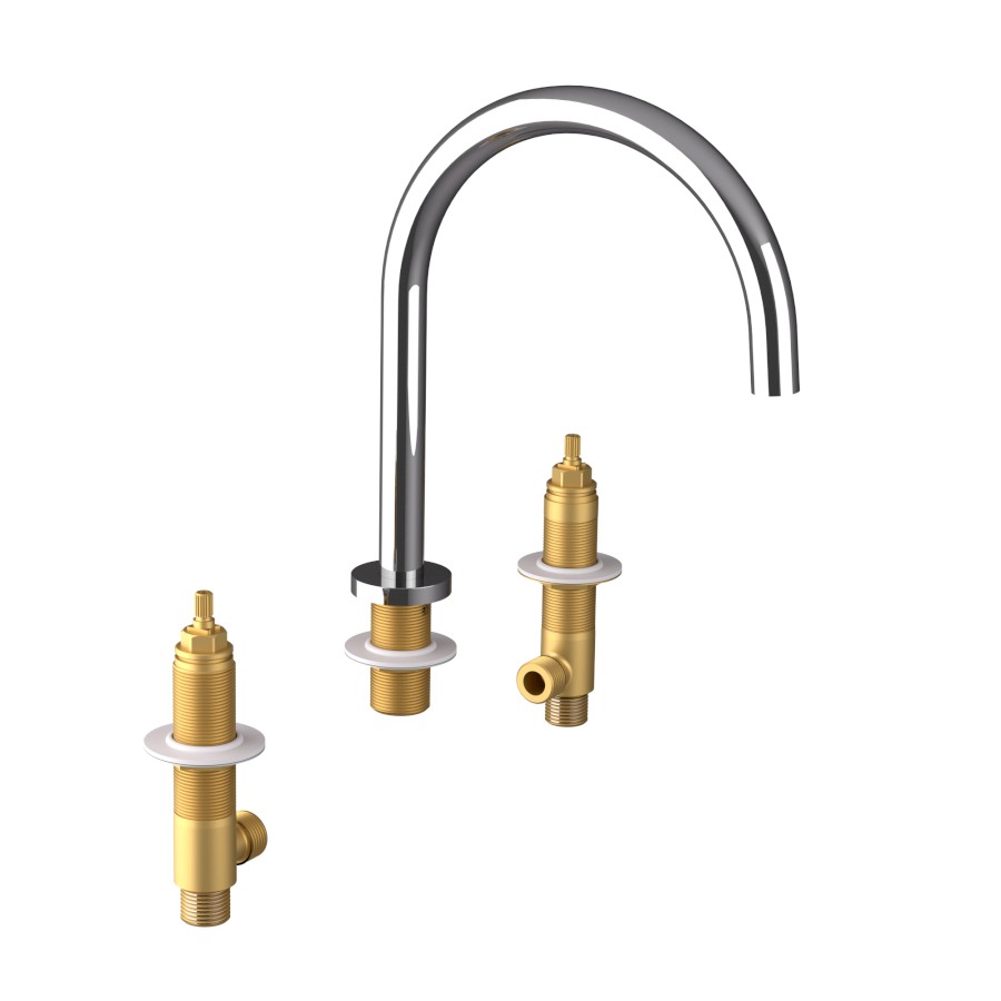 ULTRAMIX tělo tříprvkové stojánkové umyvadlové baterie, chrom UT017-1