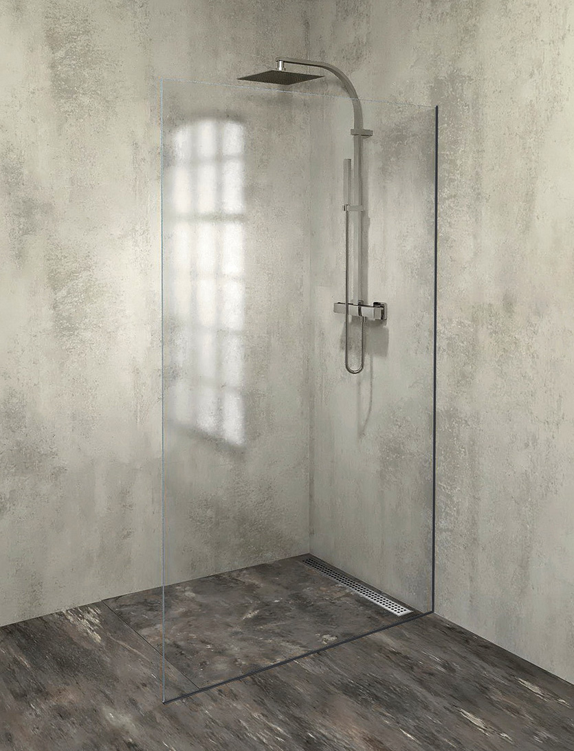 ARCHITEX sada pro uchycení skla, podlaha-stěna, max. š. 1200mm, černá mat AXL2112B