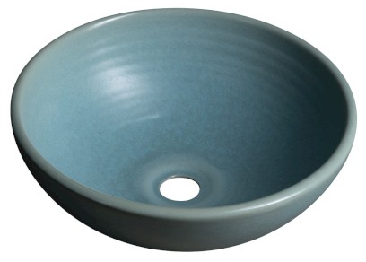 ATTILA keramické umyvadlo, průměr 43cm, tyrkysová DK018