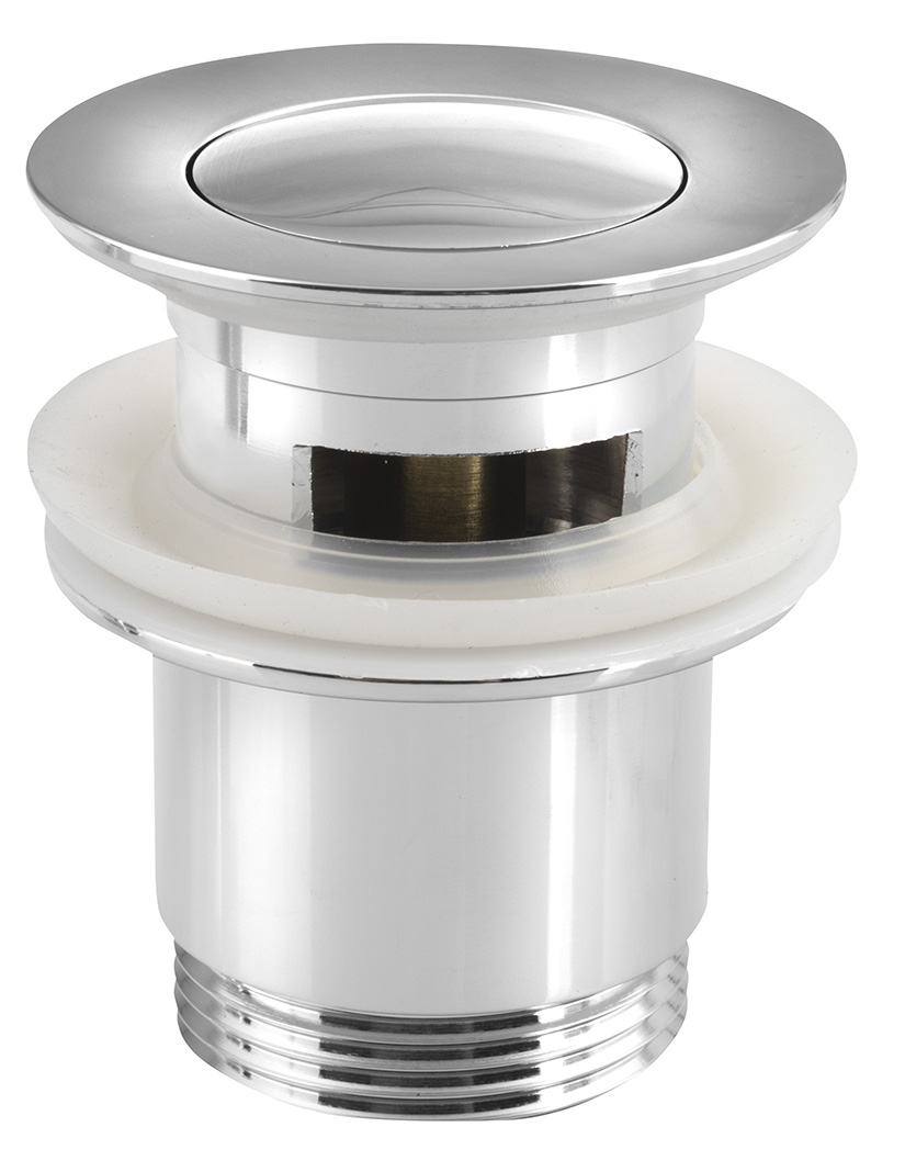 Umyvadlová výpust 5/4“, click-clack, malá zátka, 30-45mm, chrom CV1008