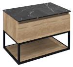 CG005-2222 (51238) SKARA umyvadlová skříňka 70x50x45cm, černá mat/dub alabama CG005-2222