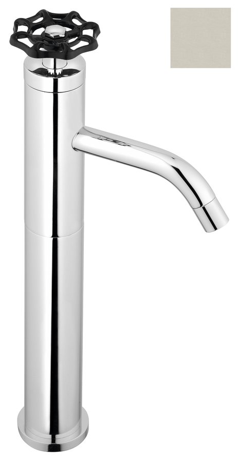 INDUSTRY stojánková umyvadlová baterie vysoká, výška 332 mm, nikl/černá 5102LTT8