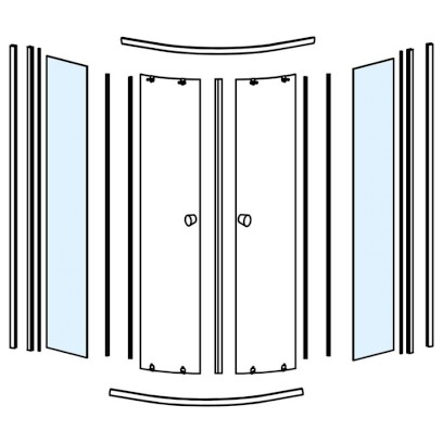 Sklo pro HLS900Y, pevná část NDHLS900Y-1