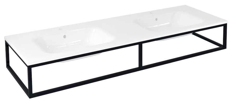 SKA860 (61871) SKA konzole pod umyvadlo/desku 160x22x51cm, černá mat SKA860