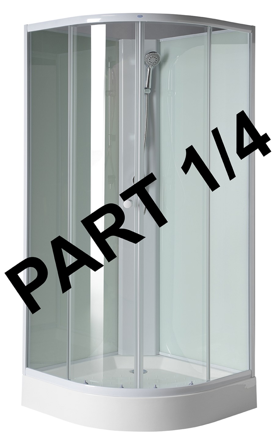 AIGO vanička 900x900 mm, příslušenství, sifon, držák sprchy a sprcha, komponent 1/4 YB93-1