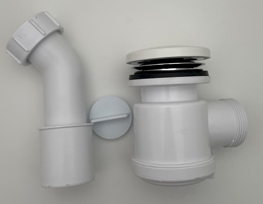 303700000266 (49195) Sifon, průměr 50mm, DN50, krytka litý mramor, bílá 303700000266