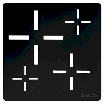 Čtvercová krytka sifonu, černá KSM107B