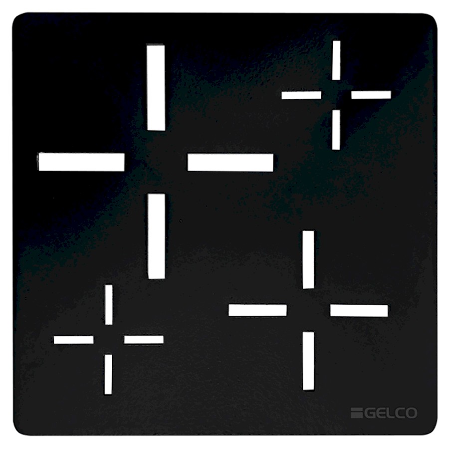 KSM107B (59720) Čtvercová krytka sifonu, černá KSM107B