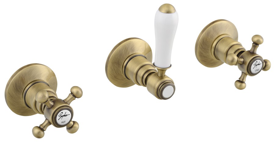 SET305-106 (32586) ANTEA podomítková sprchová baterie, 2 výstupy, bronz SET305-106