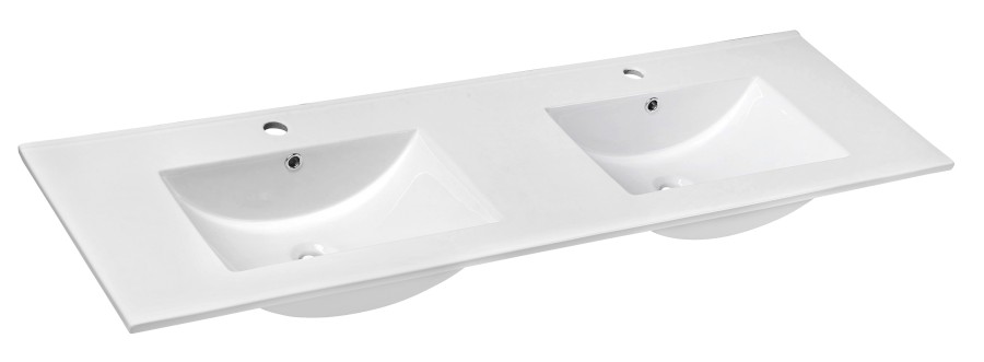 1601-150 (25208) SLIM keramické dvojumyvadlo, nábytkové, 150x46cm, bílá 1601-150