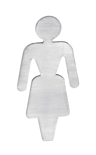 Cedule WC dámy, 80x35x2mm, nerez mat XP130