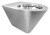 Závěsná WC mísa 380x300x550 mm, nerez mat 13018.S
