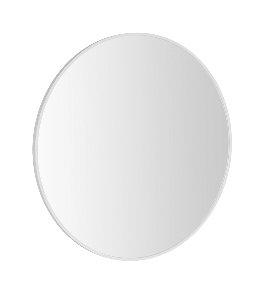 NT500W (62174) NOTION SLIM kulaté zrcadlo v rámu ø 50cm, bílá mat NT500W