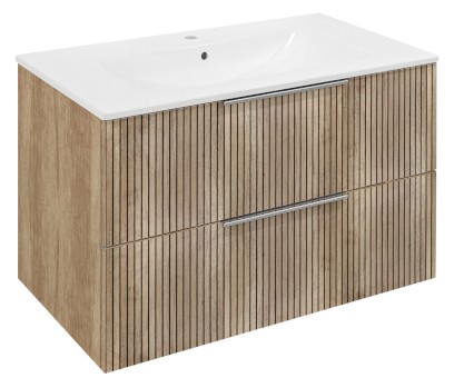 CIRASA umyvadlová skříňka 79,8x52x46cm, dub alabama strip CR801-2322